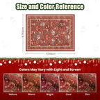 5x7 Area Rugs, Christmas Rugs for Living Room,Washable Rug,Red - Image 2