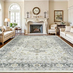 Lofus 8x10 Taupe Grey Rugs for Bedroom Living Room, Vintage Boho Carpet - Image 2