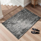 2x5 Black Rug Runners for Hallways Kitchen Runner Rug Non Slip Washable Black Long Runner Rugs with Rubber Backing Soft Abstract Carpet Runner for Bedroom, Kitchen, Bathroom, Entryway - Image 3