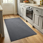 3x5 Dark Grey Solid Area Rug Washable Non-Slip Soft for Bedroom Kitchen - Image 2