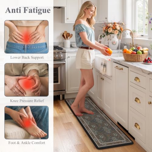 Collive Kitchen Mats Cushioned Anti Fatigue Kitchen Rug Sets, 24''x59'' - Image 4