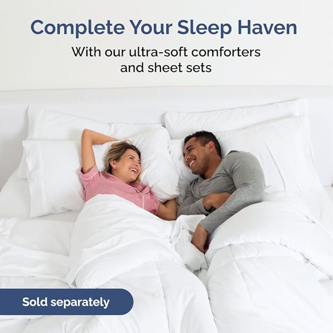 Wrap Around Dust Ruffle Bed Skirt - Spa Blue - for King Size Beds with 12 Inch Drop - Easy Fit Elastic Strap - Adjustable Pleated Bedskirt w/Brushed Fabric Wrinkle Free - for Women, Men, Kids & Teens