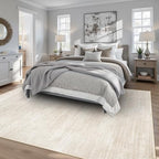 pmtsns Area Rugs 6x9 for Living Room: Washable Rug Modern Abstract Neutral Soft Non-Slip Low-Pile Indoor Carpet for Bedroom Dining Room Playroom Home Office (Beige, 6'x9') - Image 2