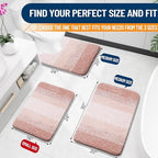 OLANLY Bathroom Runner Rug 70x20, Extra Soft Absorbent Microfiber Bath Rugs - Image 2