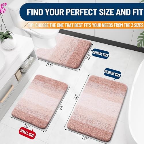 OLANLY Bathroom Runner Rug 47x24, Extra Soft Absorbent Microfiber Bath Rugs - Image 2