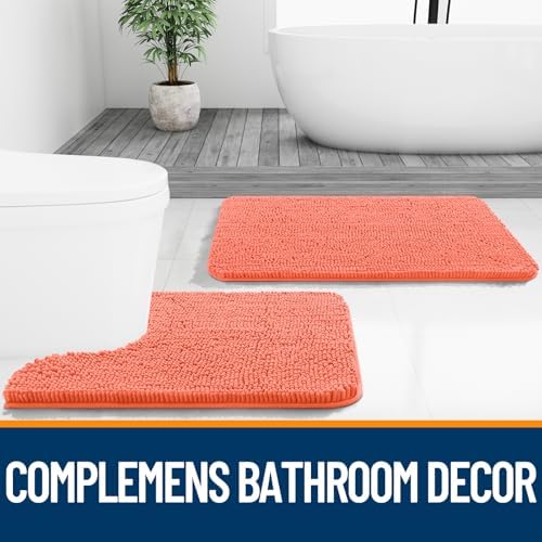 OLANLY Bathroom Runner Rugs 47x20, Extra Soft Absorbent Chenille Bath Rugs - Image 7