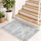 2x3 Rug Non Slip, Small Washable Entryway Rug,Grey - Image 3