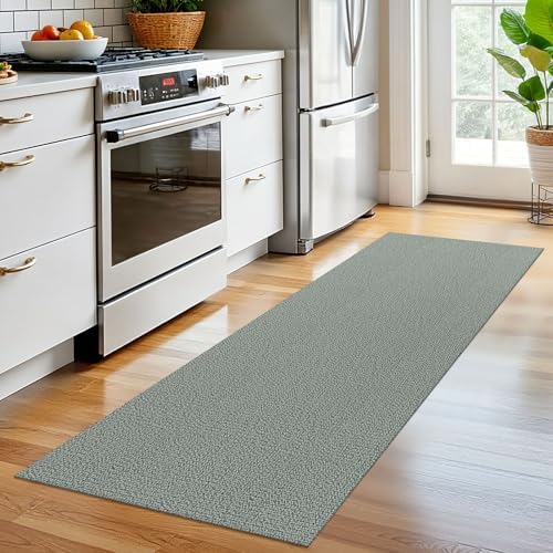 EARTHALL Washable Runner Rug, Non Slip Entryway Runner, 2x6 Ft, Green/Grey - Image 6