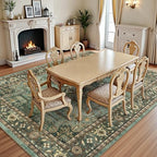 Lofus 6x9 Green Area Rugs for Bedroom Living Room, Vintage Boho Carpet - Image 3