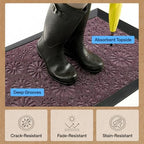 GORILLA GRIP WeatherMAX Door Mat, Indoor Outdoor, 29x17 Purple Daisy Floral - Image 5