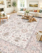 OLANLY 9x12 Washable Area Rug, Soft Non Slip Carpet for Bedroom Living Room by OLANLY