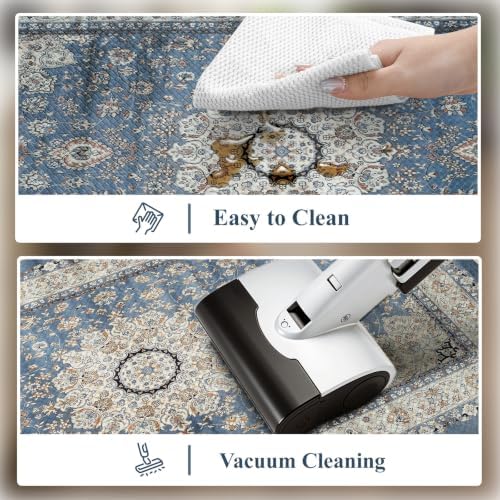 Collive Cushioned Anti Fatigue Kitchen Runner Rugs, 17.3”x59”, Vintage Blue - Image 5