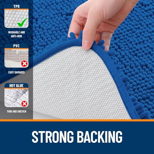 OLANLY Bathroom Runner Rugs 59x20, Extra Soft Absorbent Chenille Bath Rugs - Image 6