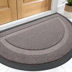 OLANLY Half Circle Front Door Mat Outside 33x21 All-Season Rubber Doormat by OLANLY
