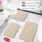 OLANLY Bathroom Runner Rugs 47x17, Extra Soft Absorbent Chenille Bath Rugs - Image 2