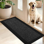 BEQHAUSE Indoor Door Mat 20" x 48", Dirt Trapper Door Mats, Black by BEQHAUSE