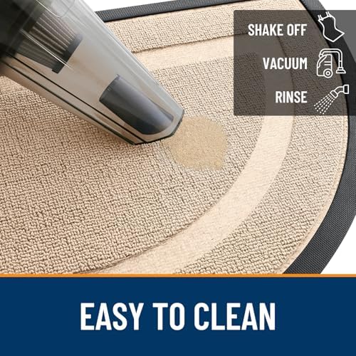 OLANLY Half Circle Front Door Mat Outside 71x23 All-Season Rubber Doormat - Image 5