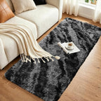 Noahas 2x6 Black Fluffy Soft Runner Rug Non-Slip for Bedroom Dorm Hallway - Image 3
