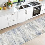 2x10 Runner Rug Non Slip,Washable Hallway Runner Rug,Blue - Image 5
