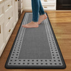 Kitchen Mats for Floor, Non Slip Kitchen Rugs, 17x59 Grey by QiCaiJia