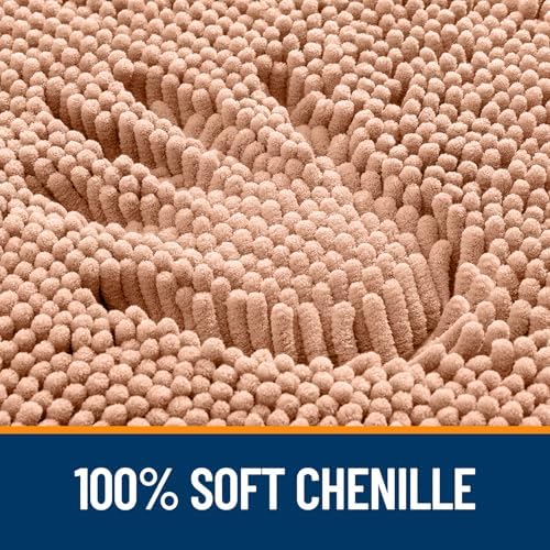 OLANLY Bathroom Runner Rugs 47x20, Extra Soft Absorbent Chenille Bath Rugs - Image 3