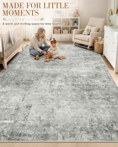 OLANLY 5x7 Washable Area Rug, Soft Non Slip Carpet for Bedroom Living Room - Image 4
