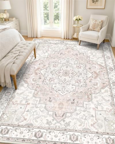 OLANLY 5x7 Washable Area Rugs, Soft Non Slip Carpet for Bedroom Living Room by OLANLY