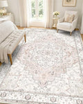 OLANLY 5x8 Washable Area Rug, Soft Non Slip Carpet for Bedroom Living Room by OLANLY