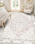 OLANLY 5x8 Washable Area Rug, Soft Non Slip Carpet for Bedroom Living Room by OLANLY