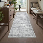 2x5 Rug Runners for Hallways Non Slip,Kitchen Rugs,Grey - Image 3