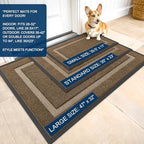 OLANLY Front Door Mat Outside 33x21, All-Season Heavy-Duty Rubber Doormat - Image 2