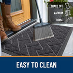 OLANLY Front Door Mat Outside 47x32, All-Season Absorbent Rubber Doormat - Image 6
