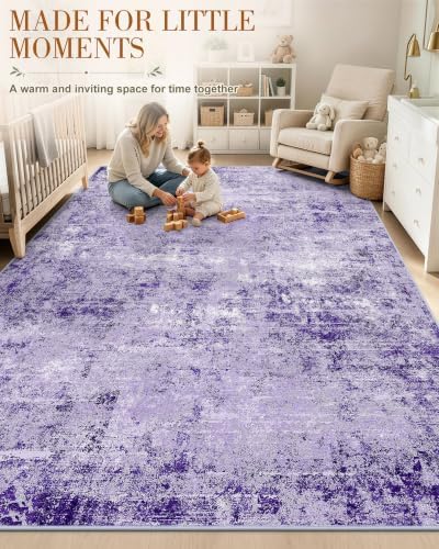OLANLY 5x7 Washable Area Rug, Soft Non Slip Carpet for Bedroom Living Room - Image 4