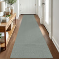 EARTHALL Washable Runner Rug, Non Slip Entryway Runner, 2x8 Ft, Green/Grey by Unknown