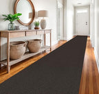 EARTHALL Washable Runner Rug, Non Slip Hall Runner, 3x20 Ft, Taupe/Coffee - Image 5