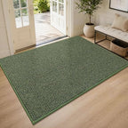 BEQHAUSE Dirt Trapper Door Mat 48" x 72", Non-Slip Washable Doormats, Green by BEQHAUSE