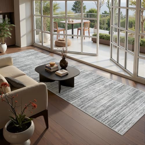 2x12 Runner Rug Non Slip,Washable Hallway Runner Rug,Grey - Image 5
