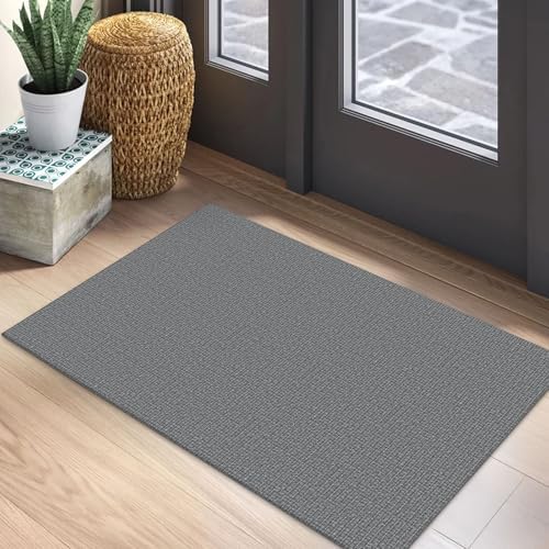 EARTHALL Washable Entryway Rug, Non Slip Indoor Doormat, 2x3 Ft, Dark Gray by Unknown