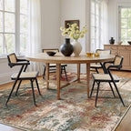 RELEANY Washable 9'x12' Abstract Area Rug for Living Room Rustic Brown - Image 3