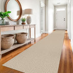 EARTHALL Washable Runner Rug, Non Slip Hallway Runner, 3x16 Ft, Sand/Beige - Image 5