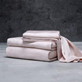 LUXOME Luxury Sheet Set | 100% Rayon (Viscose) from Bamboo | Full Size - Blush | Deep Pockets | 4-Piece Set (Fitted, Flat, 2 Pillowcases)
