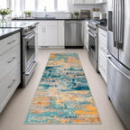 3x10 Washable Runner Rug：Modern Abstract Soft Carpet Rosy Haze - Image 5