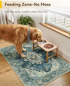 RELEANY Washable Area Rug, Small 2'x3', Teal - Image 3