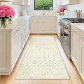 PLHXFR 2x5 Washable Runner Rug：Floral Indoor Kitchen Carpet Beige Multi by PLHXFRSoftAreaRugs
