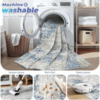 pmtsns Area Rugs 9x12 for Living Room: Washable Rug Modern Abstract Neutral Soft Non-Slip Low-Pile Indoor Large Carpet for Bedroom Dining Room Playroom Home Office (GreyBlueBrown, 9'x12') - Image 3