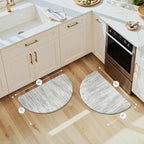 KIMODE Kitchen Mats Cushioned Anti Fatigue,18"x28" Half Round Abstract Rugs - Image 2