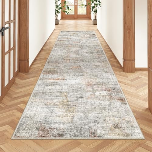2'6 x 8' Runner Rug Non Slip,Washable Kitchen Rugs,Green - Image 3
