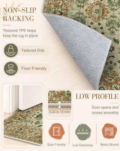 OLANLY 2x3 Washable Small Rug Non Slip Indoor Door Mat for Entryway Bedside - Image 7