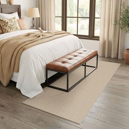 EARTHALL Washable Runner Rug, Non Slip Walkway Runner, 3x7 Ft, Sand/Beige - Image 6