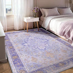 RELEANY Washable Area Rug, 7'x9', Purple - Image 2